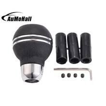 1 Set New Black Car Styling Leather Light Weight Racing Manual Shift Knob Car Gear Shift Knob Shifter Lever Aluminum Leather 2024 - buy cheap
