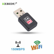 USB WiFi адаптер KEBIDU 150 Мбит/с, Мини Wi-Fi адаптер для ПК, USB Ethernet WiFi Dongle 2,4G сетевая карта, антенна, Wi-Fi приемник 2024 - купить недорого