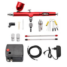 Dual-Action Airbrush Compressor Kit Air Brush Paint Gun Cleaning Tool Makeup Nail Paint Spray Gun Tattoo Body Car Paint 2024 - buy cheap