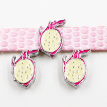 10 peças 8mm liga pitaya dragon frutas deslizante amuletos de contas diy 8mm pulseiras de pulso, pulseiras de cinto correia colarinho nome do animal de estimação 2024 - compre barato