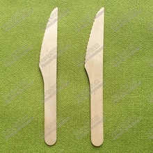18335 # Disposable wooden knives 6 inches 16cm wooden tableware for western-style food and steak knives 2024 - buy cheap