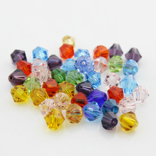 Mixed Colors 6mm 8mm Cut & Faceted Round Crystal Bicone Glass Beads Wholesale GL-62 2024 - buy cheap