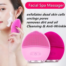 Electric Facial Massage Lift Tools Silicone Face Care Massager SPA Brush Skin Firming Machine Anti-aging Scraping Cleanser 2024 - buy cheap