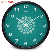 Creative Decorative Snow Wall Clock Modern abstract, Christmas Clock No Ticking Sound 2024 - buy cheap