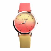 Women Quartz Watches Retro Rainbow Design Leather Band Analog Alloy Ladies Girl Dress Clock reloj mujer relogio feminino z0510 2024 - buy cheap