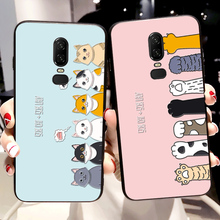 De moda de lujo para el Oneplus 3 uno más 3T 5T 5 de gato de dibujos animados personaje Animal para Oneplus 6 T 6 T / 1 + 6 2024 - compra barato