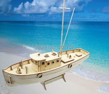 NIDALE Model Laser-cut Wooden sailboat model building kit: NXOS Fishing boat Model educational toy Gift 2024 - buy cheap