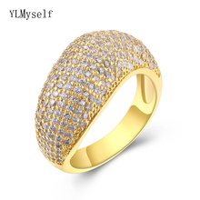 2020 latest accessories cubic zirconia rings for women white and gold color brass fast delivery Trendy jewelry ring 2024 - buy cheap