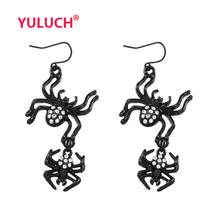 YULUCH-pendientes de estilo Hip hop punk para mujer, joyería de aleación con incrustaciones de taladro, aretes colgantes de araña de tamaño, regalo 2024 - compra barato