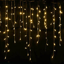 LED Curtain Icicle String Lights 4M x 0.6M Waterproof Outdoor Christmas Wedding home garden party Decoration led fairy lights 2024 - buy cheap