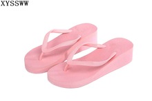 Zapatillas de moda para mujer, chanclas transpirables para exteriores, sandalias de playa con plataforma, color rosa, gran oferta, envío directo 2024 - compra barato