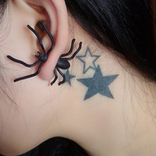 Nova Chegada 1 pc Moda Feminina Halloween Black Spider Charme Stud Ear Jóias Brincos Delicados brincos de Presente para as mulheres 2024 - compre barato