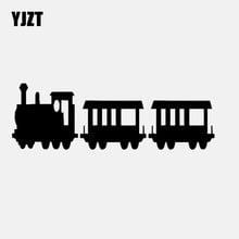 YJZT-caja de juguetes de tren, calcomanía de vinilo, pegatina para coche, C3-1802 negro/plateado, 14,3 CM x 4,7 CM 2024 - compra barato