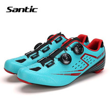 Santic Cycling Shoes Men Road Bike Shoes With Ultralight Carbon Fiber Outsoles Zapatillas Ciclismo Self-locking Bicycle Shoes 2024 - buy cheap
