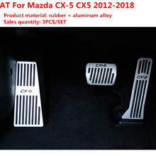 Alumínio do carro acelerador pedal de gás freio pedal apoio para os pés pedal placa capa para mazda cx5 CX-5 2013 2014 2015 2016 2017 2018 2024 - compre barato