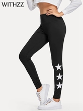 WITHZZ Woman's Star Print Leggings Women Leggins Elbows for Fitness Legins Workout Jeggings Tayt Sporting Athleisure Active Wear 2024 - buy cheap