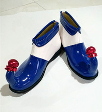 blue white clown shoes funny clown boots halloween cosplay accessories festival cosplay shoes 2024 - buy cheap