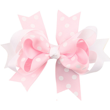 100pcs Grosgrain Ribbon Boutique Polka Dots Environmently Hair Bow For Girls Free Shipping 2024 - buy cheap