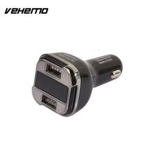 Vehemo 12-24 В 2 Usb Зарядное устройство вольтметр автомобилей Зарядное устройство зарядки адаптер переносной Премиум gps OLED 2024 - купить недорого
