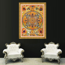 Tibetan Thangka Mandala Art Paintings Mandalas Tibetanos Canvas Printing Buddha Religion Faith Home Decor Modern Wall Picture 2024 - buy cheap