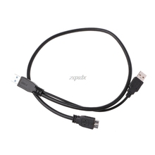 USB 3,0 двойной Мощность Y Форма 2 X Тип A-Micro B супер Скорость кабель внешних жестких дисков Удлинительный провод разъем дропшиппинг 2024 - купить недорого