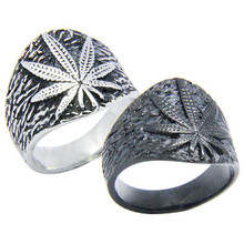 1pc New Design Leaf Ring 316L Stainless Steel Jewelry Band Party Men Boys Ring 2024 - buy cheap