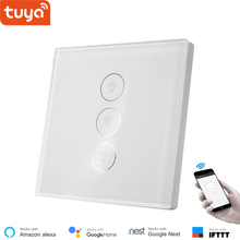 Interruptor inteligente para parede, wi-fi, controle remoto, funciona com alexa e google home, 1, 2 e 3 gang 2024 - compre barato