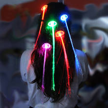 24pcs/lot children party light fiber optic LED hair clip flashing hairpin hair braid blinking headwear for party decoration 2024 - buy cheap