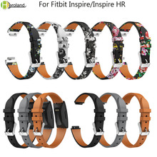 new Luxury smart watch Straps For Fitbit Inspire/Inspire HR genuine Leather Bands Replacement Wristbands Accessories WristStrap 2024 - buy cheap