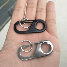 10Pcs/lot Outdoor EDC equipment Camp Snap Safety Quick Hook Stainless Steel Carabiner Key chain Key Ring for camping HikingFW025 2024 - buy cheap