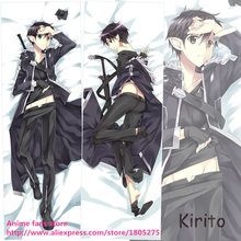 Hot Cool Japanese Anime Pillowcase Sword Art Online SAO Kirito Pillow Case Cover  Hugging Body  Bedding 2024 - buy cheap