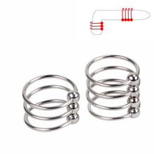 Stailnless steel metal strong erection penis lock sleeve cock Ring ball stretcher male delay ejaculation extender Sex Toy 2024 - buy cheap