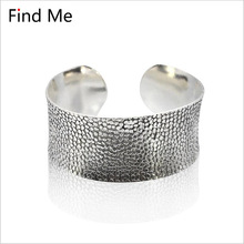 Find Me Fashion Vintage Ethnic Silver Color Cuff Bracelet Boho Carved Flower Wide Mouth Bracelets Bangle For Women Jewelry 2024 - buy cheap