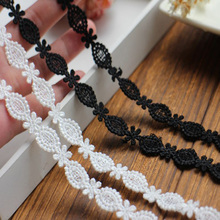 Off white/Black lace ribbon trim soluble polyester guipure lace for Christmas gift free shipping -Ali 2024 - buy cheap