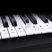 Наклейки для пианино с прозрачными съемными клавишами, наклейки для клавиатуры пианино для начинающих и детей, полный комплект для клавиатур 49/61/88 2024 - купить недорого