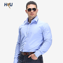 Homem grande tamanho de manga comprida camisa americana e europeu tamanho 2XL 3XL 4XL 5XL 6XL camisas, Gola virada para baixo dos homens Plus Size 2024 - compre barato