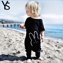 6M-3T Baby Girls Bodysuits 100% Cotton Cute Casual Overalls Black Short Sleeve Summer Jumpsuit Infant Baby Boys Girls Clothing 2024 - buy cheap