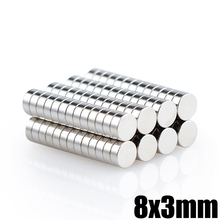 50Pcs Neodymium Magnet 8x3mm N35 Permanent Small Round Super Strong Powerful Magnetic Magnets For Craft Gallium Metal 2024 - buy cheap