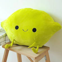 Aeruiy Cute Soft  Fruit Smile Face Series Plush Pillow Cushion,Lemon Grape Mango Pear Peach Orange Doll,Home Office Decor Gift 2024 - buy cheap