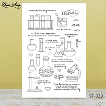 ZhuoAng Chemical Instrument Beaker Microscope Clear Stamps For DIY Scrapbooking/Card Making/Album Decorative Silicon Stamp Craft 2024 - buy cheap