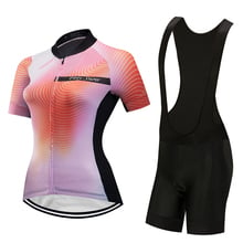 2022 conjunto de camisa de ciclismo verão conjunto de roupas de bicicleta mtb camisa bib roupas curtas pro triathlon terno das senhoras uniforme 2024 - compre barato