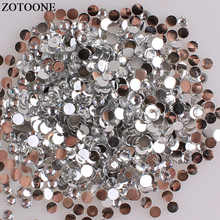 ZOTOONE, diamantes de imitación blancos sin Hotfix con parte posterior plana para ropa Diy, piedras para teléfono y cristales de Strass, pegamento de apliques para uñas, diamantes de imitación 2024 - compra barato