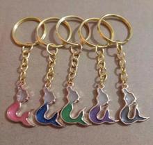 Enamel Mixed Color Mermaid keychain Mermaid Key ring For Bag Key Holder Charm pendant Car Key Chains Key Ring lucky Gifts 2024 - buy cheap