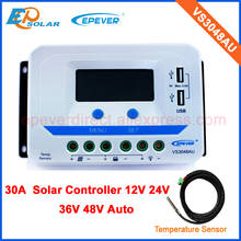 EPsolar PWM VS3048AU 30A 30amp lcd displlay solar battery charger controller+temperature sensor 2024 - buy cheap