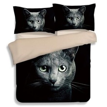 Funda de edredón con funda de almohada para cama individual o doble, edredón con estampado 3d de gato y gatito, tamaño Queen Super King 2024 - compra barato