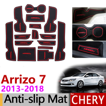 Anti-Slip Gate Slot Mat Rubber Coaster for Chery Arrizo 7 2013 2014 2015 2016 2017 2018 Non-slip Cup Mats Accessories Stickers 2024 - buy cheap