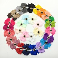 30pcs/lot 3" 30colors Handmade Grosgrain Bows+Pearl Buttons Ribbon Boutique Flower Bows+Clip For Kids Girls Hair Accessories 2024 - buy cheap