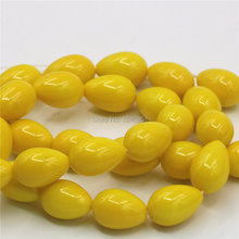 Hot Sale 9x13mm Yellow Ornaments Christmas Gifts Women Girls Imitation Pearl Glass Loose DIY Beads Fashion Jewelry Making Design 2024 - buy cheap