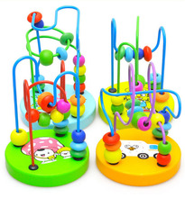Crianças aleatórias grânulos redondos brinquedos de madeira colorido brinquedo do bebê matemática brinquedo educativo para crianças hobbies 2024 - compre barato