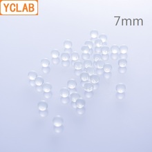 Yclab 7mm bola de vidro anti splashing choque ebulição de aquecimento líquido ornamento cristal transparente 110 bolas por saco 2024 - compre barato